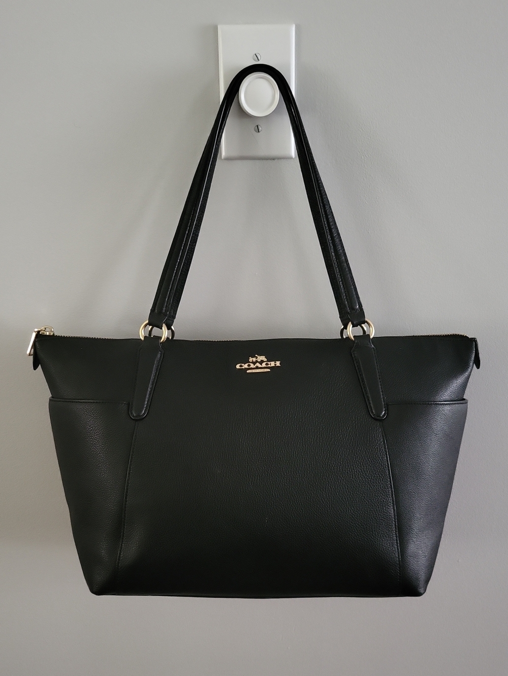 Coach Black Leather Tote